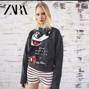 NWT Zara Reversible Mickey Mouse Disney Keith Haring **RARE**